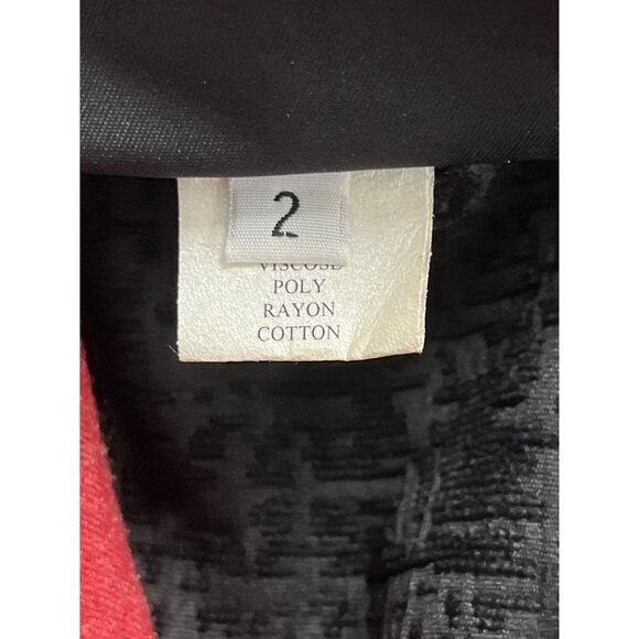 AHNI Women’s Burgundy Multi-Pattern Button Front Jacket Size 2 - Picture 8 of 9